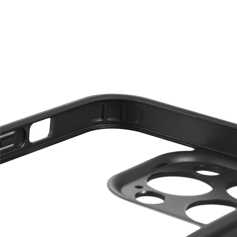 VILI M Series For iPhone 14 Pro Max Precise Cutout Phone Case PC+TPU Back Cover with Wrist Strap - Black