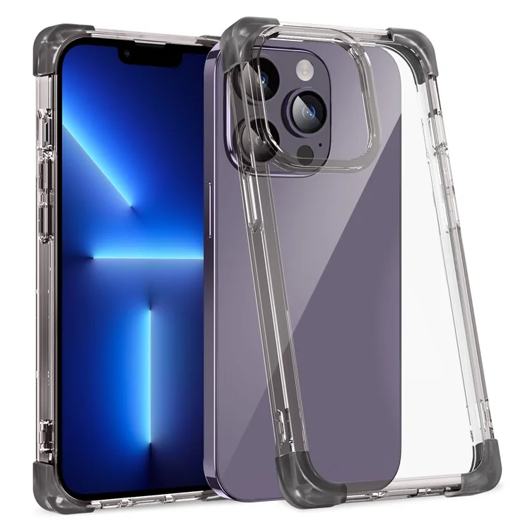 Für iPhone 13 Pro Max 6,7 Zoll Slim Case Four Corner Matte Drop-proof Cover TPU+Acryl Handyhülle - Schwarz