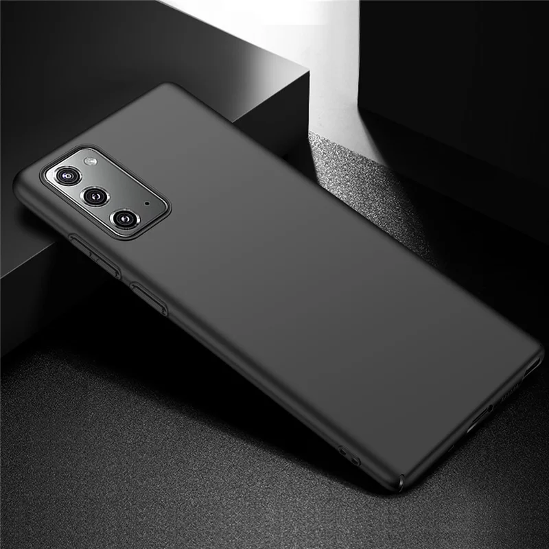 Para Samsung Galaxy Note20 5G / Note20 Solid Color Hard PC Cover Shockproof Phone Case - Preto
