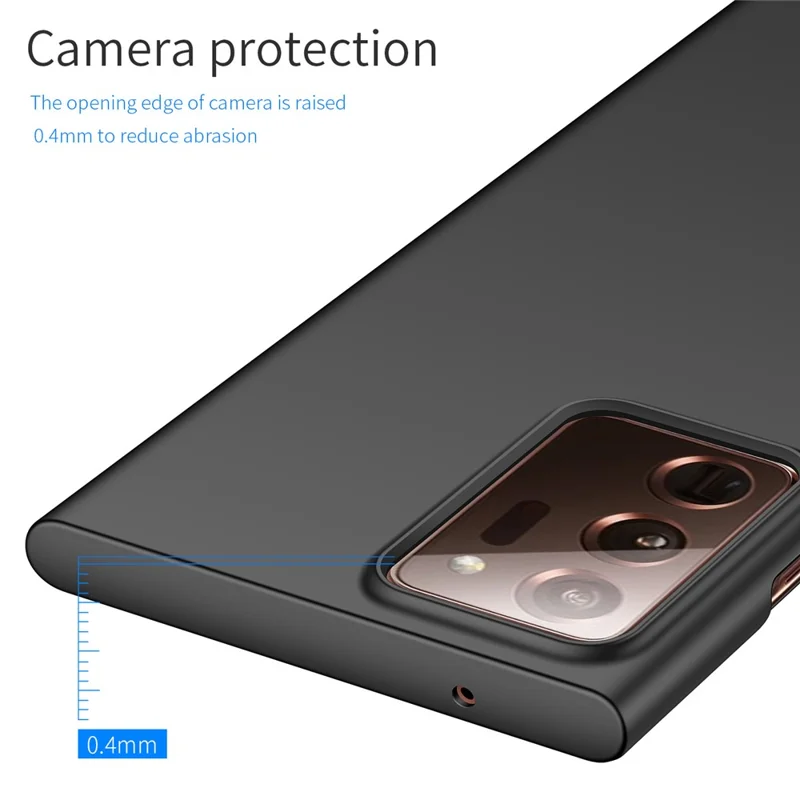Pour Samsung Galaxy Note20 Ultra 5G / Note20 Ultra Solid Color PC Protective Cover Anti-drop Phone Case - Noir