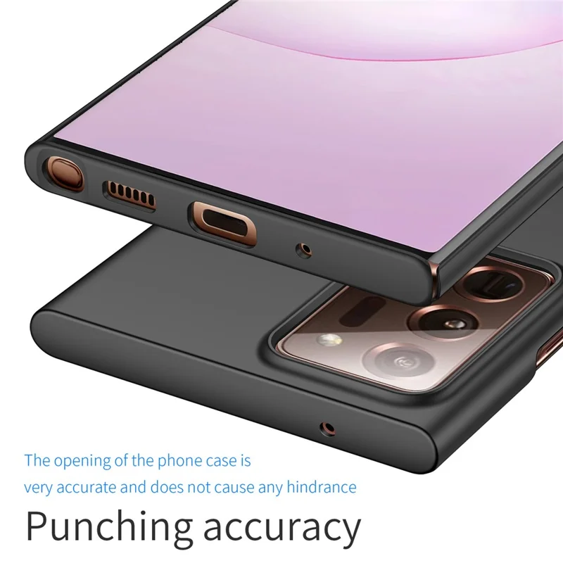 Pour Samsung Galaxy Note20 Ultra 5G / Note20 Ultra Solid Color PC Protective Cover Anti-drop Phone Case - Noir