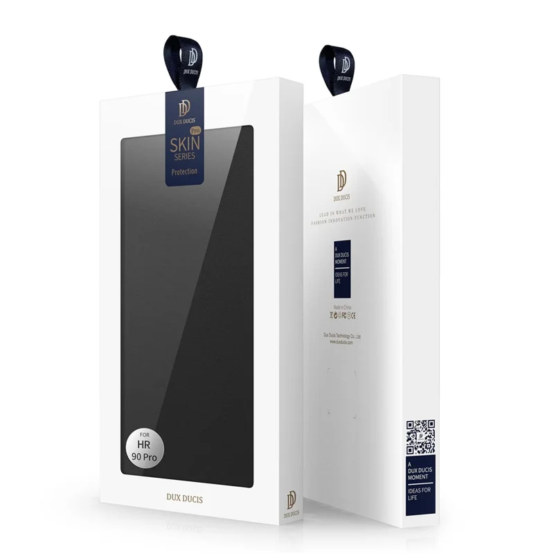 DUX DUCIS Skin Pro Series para Honor 90 Pro Capa de Telefone em Couro PU com Slot para Cartão a Prova de Choque e Suporte - Preto