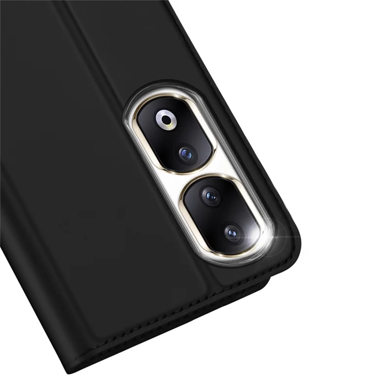 DUX DUCIS Skin Pro Series para Honor 90 Pro Capa de Telefone em Couro PU com Slot para Cartão a Prova de Choque e Suporte - Preto