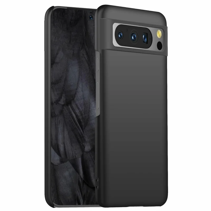 For Google Pixel 8 Pro Solid Color PC Drop-proof Cover Mobile Phone Case - Black