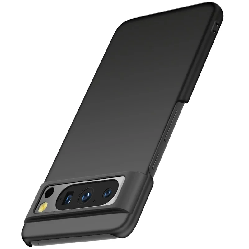 For Google Pixel 8 Pro Solid Color PC Drop-proof Cover Mobile Phone Case - Black