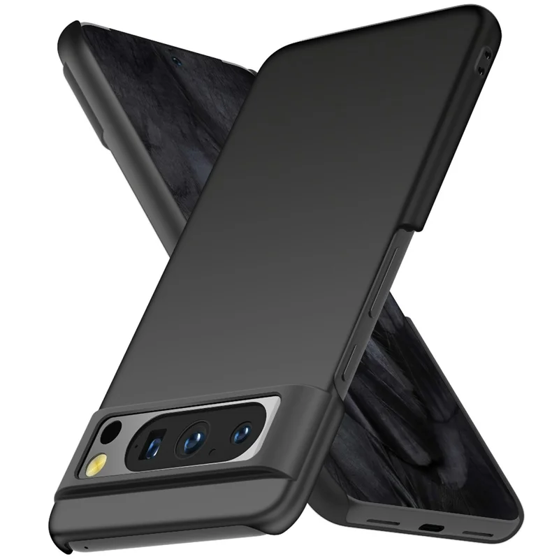 For Google Pixel 8 Pro Solid Color PC Drop-proof Cover Mobile Phone Case - Black