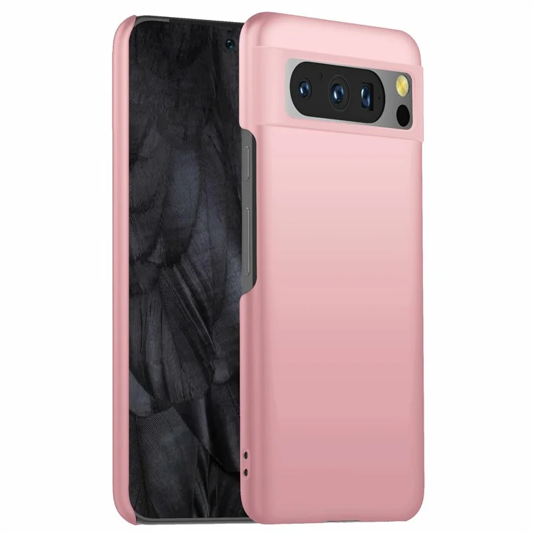 For Google Pixel 8 Pro Solid Color PC Drop-proof Cover Mobile Phone Case - Rose Gold