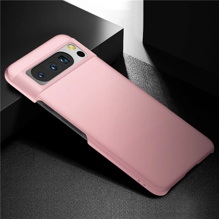 For Google Pixel 8 Pro Solid Color PC Drop-proof Cover Mobile Phone Case - Rose Gold