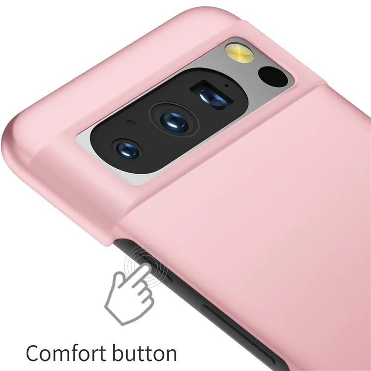 For Google Pixel 8 Pro Solid Color PC Drop-proof Cover Mobile Phone Case - Rose Gold