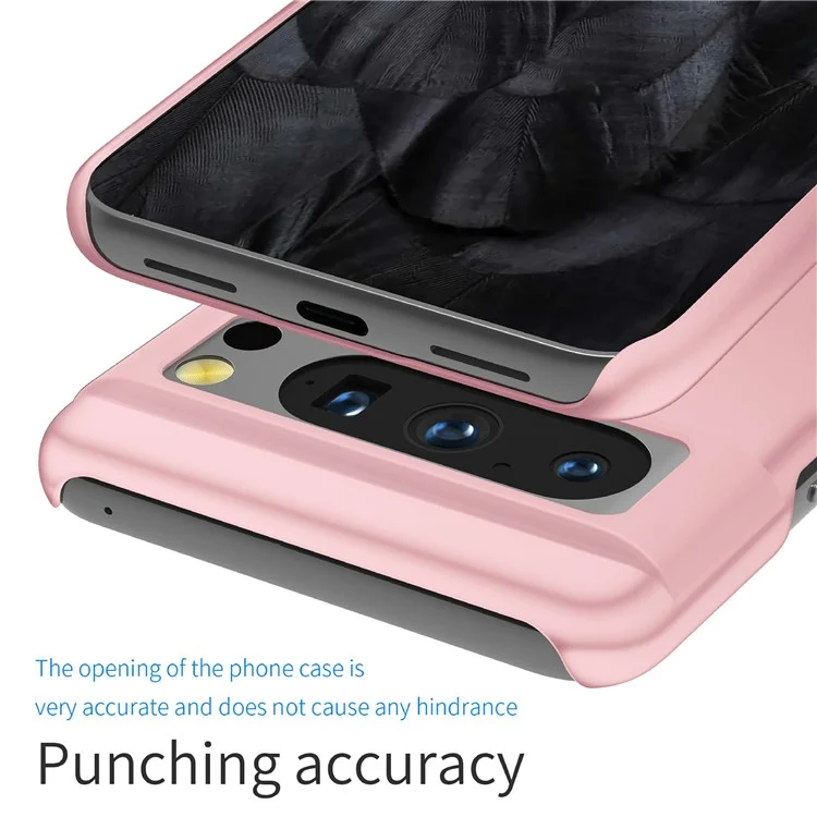 For Google Pixel 8 Pro Solid Color PC Drop-proof Cover Mobile Phone Case - Rose Gold