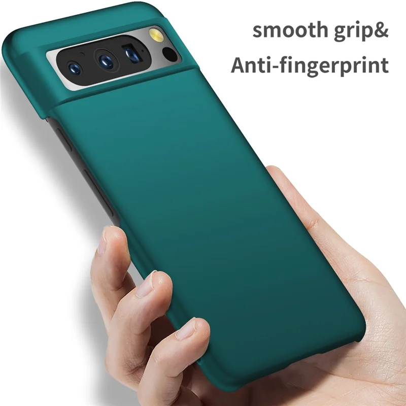 For Google Pixel 8 Pro Solid Color PC Drop-proof Cover Mobile Phone Case - Green
