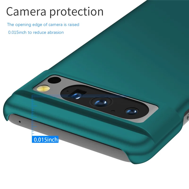 For Google Pixel 8 Pro Solid Color PC Drop-proof Cover Mobile Phone Case - Green