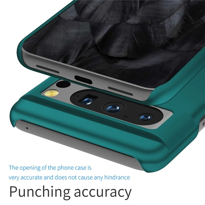 For Google Pixel 8 Pro Solid Color PC Drop-proof Cover Mobile Phone Case - Green