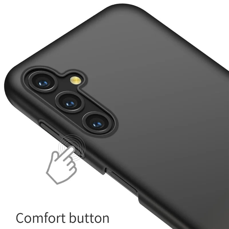 For Samsung Galaxy A14 5G / 4G Hard PC Back Cover Solid Color Shockproof Phone Case - Black