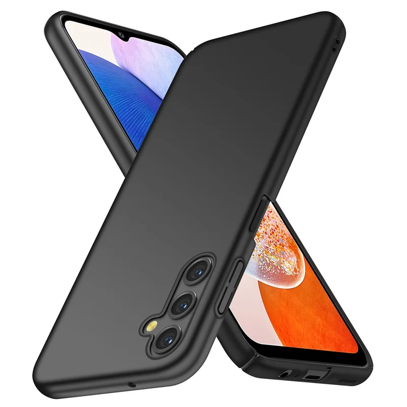 For Samsung Galaxy A14 5G / 4G Hard PC Back Cover Solid Color Shockproof Phone Case - Black