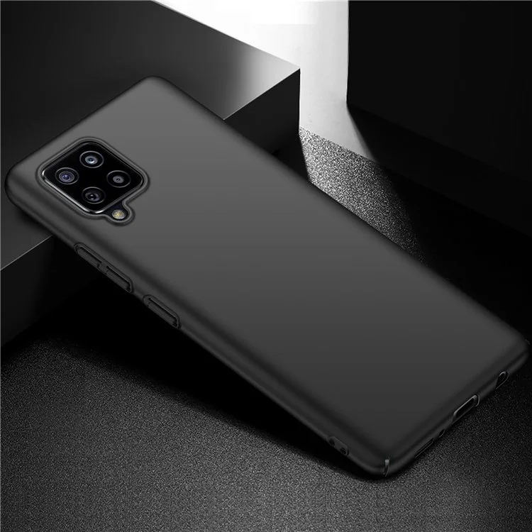 Für Samsung Galaxy A42 5G Solid Color Phone Case Stoßfest Harte PC-Abdeckung - Schwarz