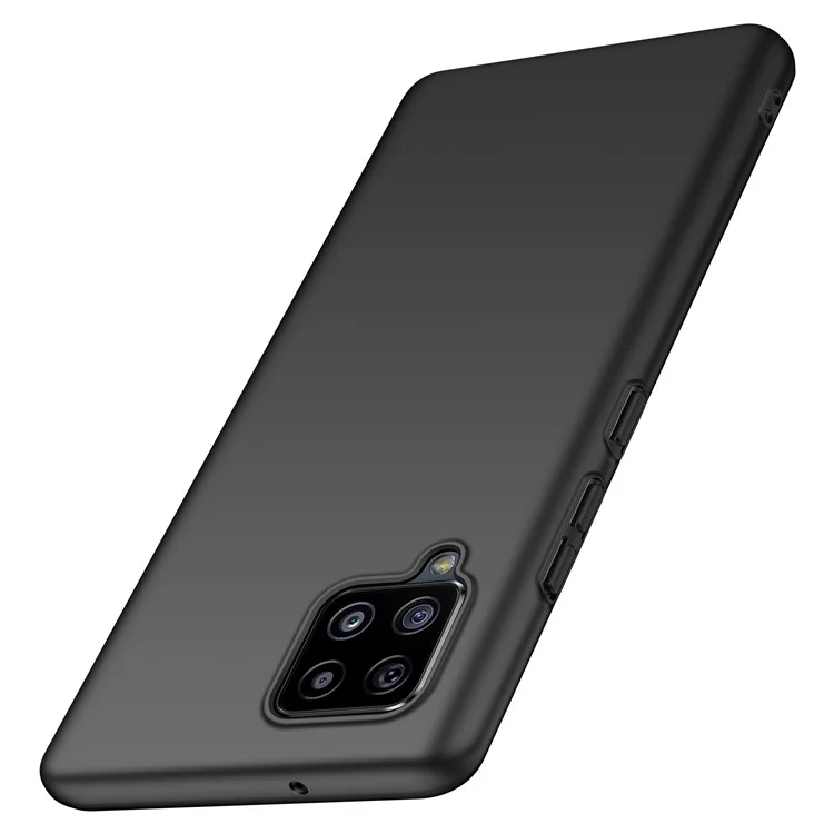 Für Samsung Galaxy A42 5G Solid Color Phone Case Stoßfest Harte PC-Abdeckung - Schwarz