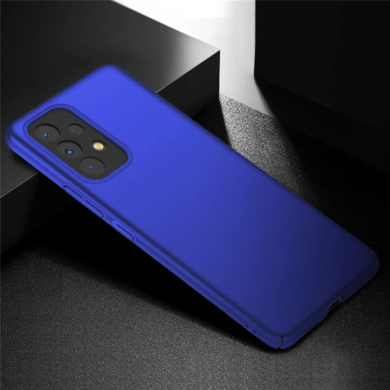 For Samsung Galaxy A53 5G Hard PC Cell Phone Cover Solid Color Drop-proof Case - Blue