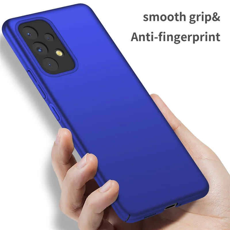 For Samsung Galaxy A53 5G Hard PC Cell Phone Cover Solid Color Drop-proof Case - Blue