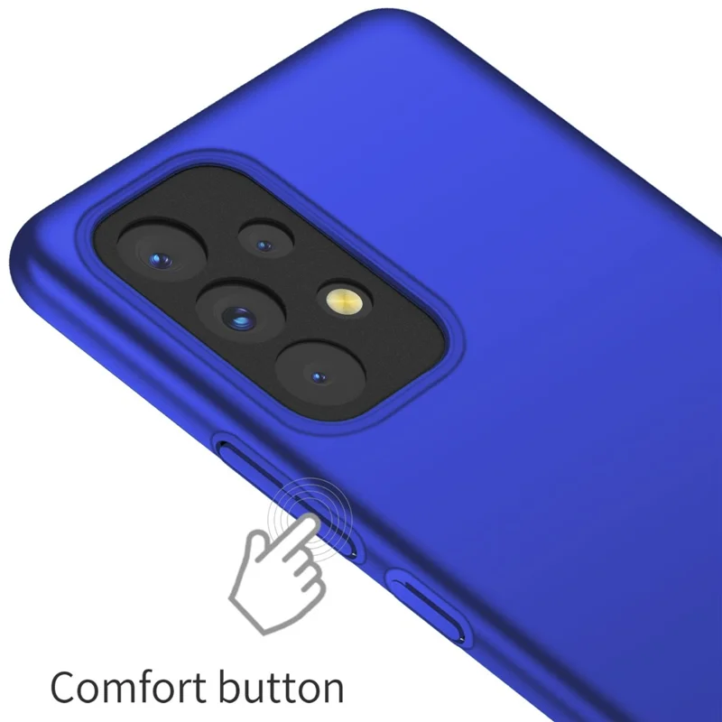For Samsung Galaxy A53 5G Hard PC Cell Phone Cover Solid Color Drop-proof Case - Blue