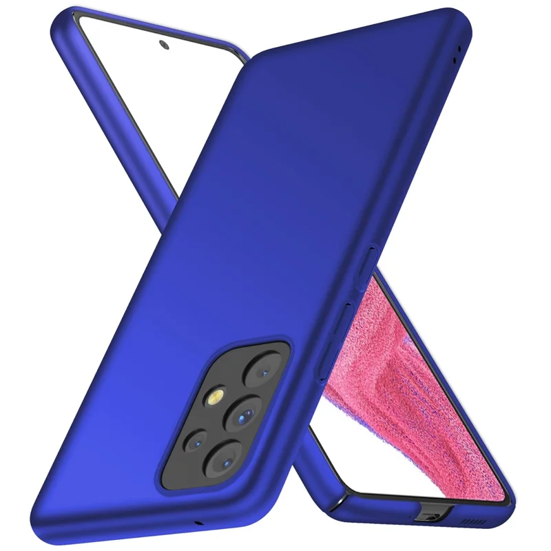 For Samsung Galaxy A53 5G Hard PC Cell Phone Cover Solid Color Drop-proof Case - Blue