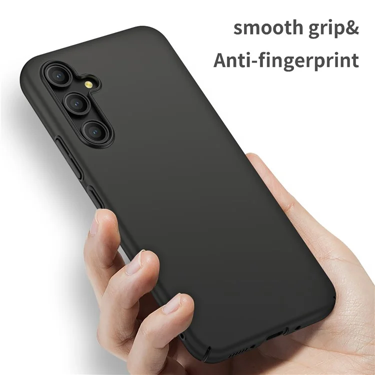 Para Samsung Galaxy A54 5G Solid Color Drop-proof Cover Hard PC Cell Phone Case - Negro