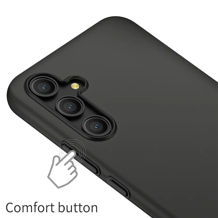 Para Samsung Galaxy A54 5G Solid Color Drop-proof Cover Hard PC Cell Phone Case - Negro