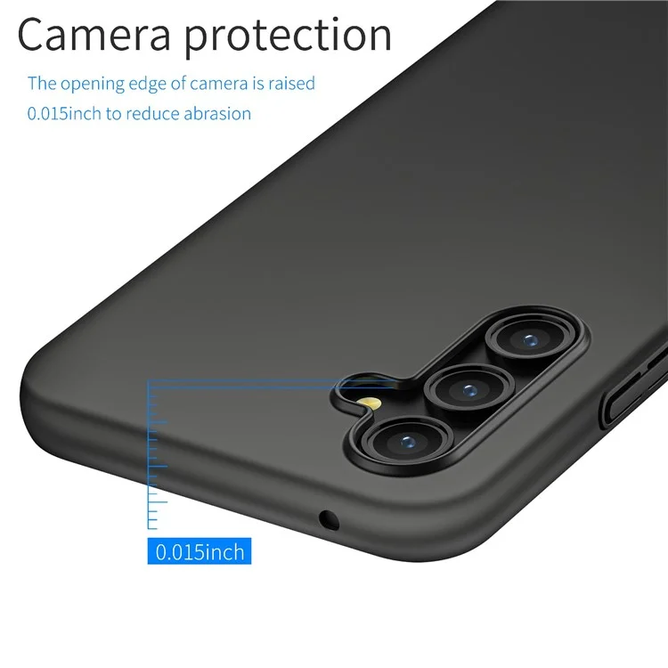 Para Samsung Galaxy A54 5G Solid Color Drop-proof Cover Hard PC Cell Phone Case - Negro