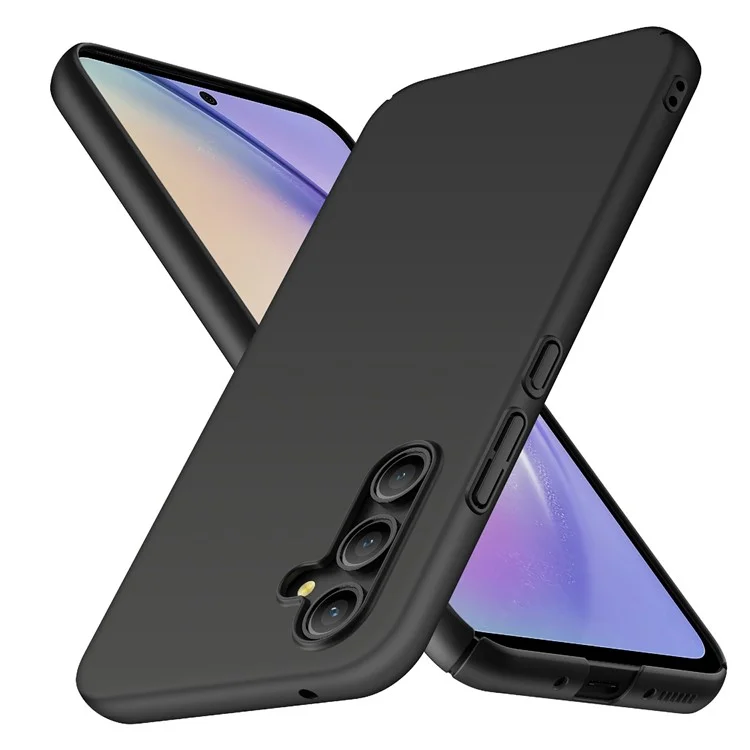 Para Samsung Galaxy A54 5G Solid Color Drop-proof Cover Hard PC Cell Phone Case - Negro