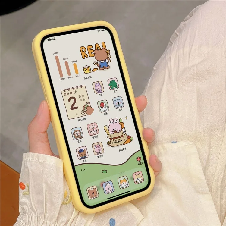 Für iPhone 13 Pro 3D Cartoon Handyhülle Squeeze Duck Pattern Silikon Smartphone Schutzhülle