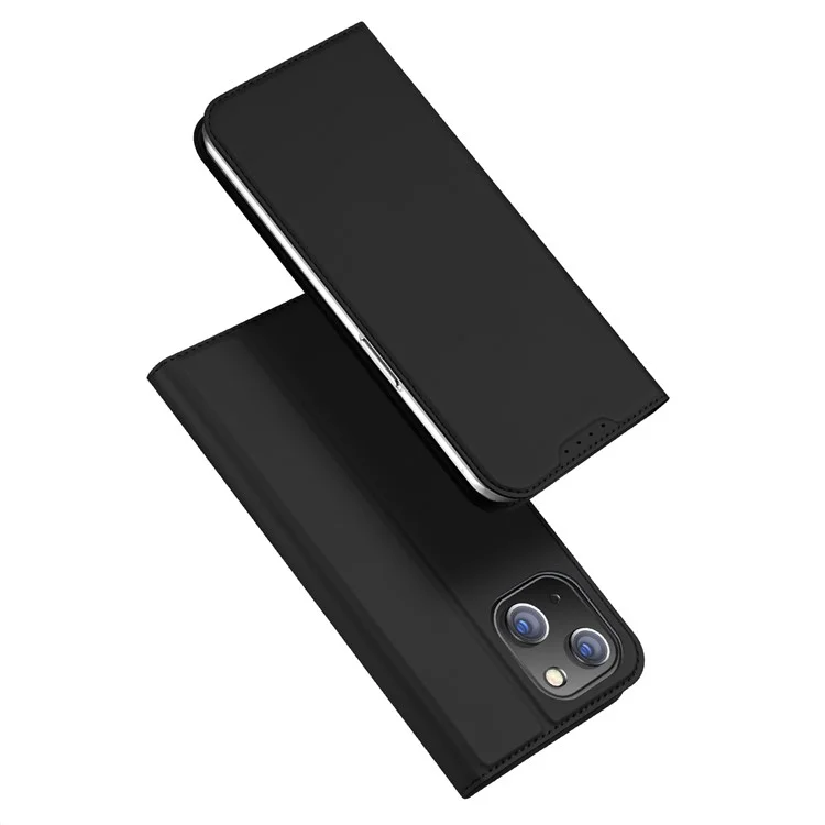 DUX DUCIS Skin Pro Series Stand Phone Case для iPhone 15, держатель для карт, чехол из искусственной кожи - чёрный