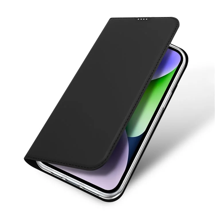 DUX DUCIS Skin Pro Series Stand Phone Case для iPhone 15, держатель для карт, чехол из искусственной кожи - чёрный