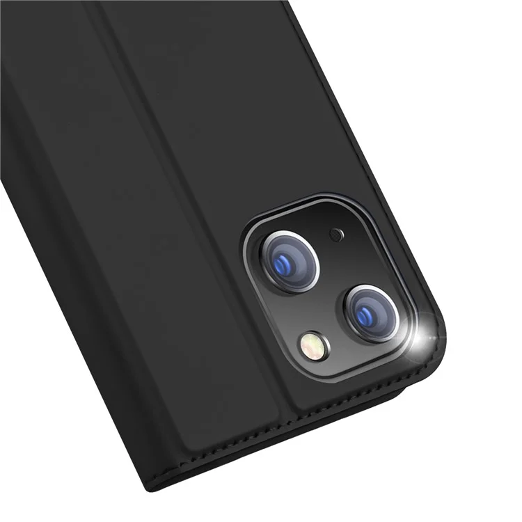 DUX DUCIS Skin Pro Series Stand Phone Case для iPhone 15, держатель для карт, чехол из искусственной кожи - чёрный