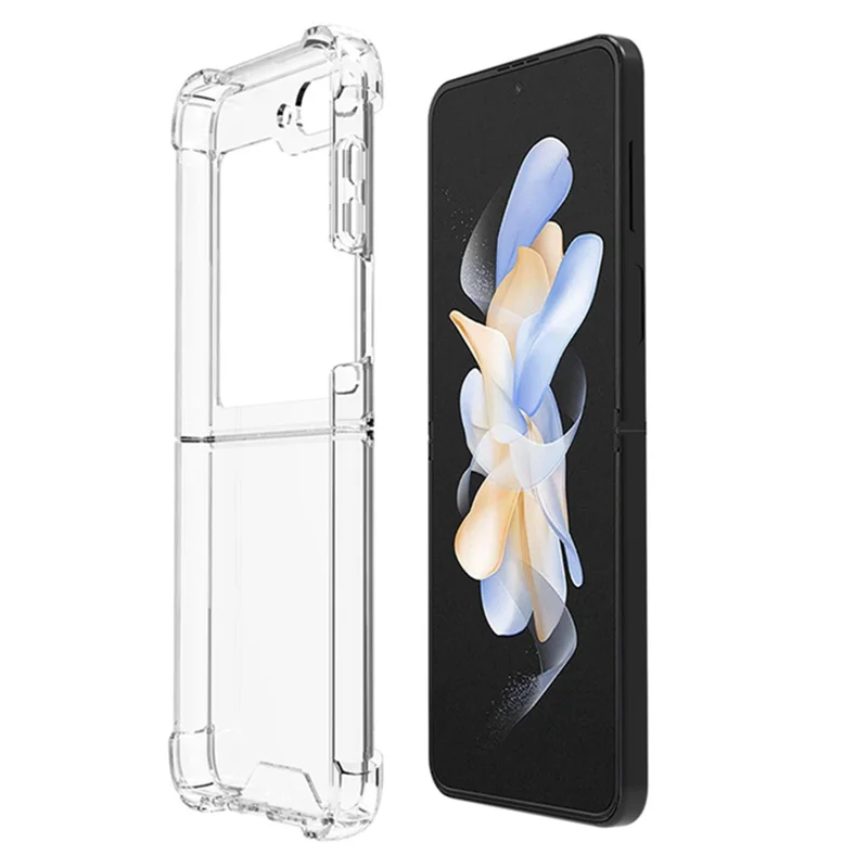 Para Samsung Galaxy Z Flip5 5G Foldable Design Cell Phone Case PC+TPU HD Clear Phone Back Cover