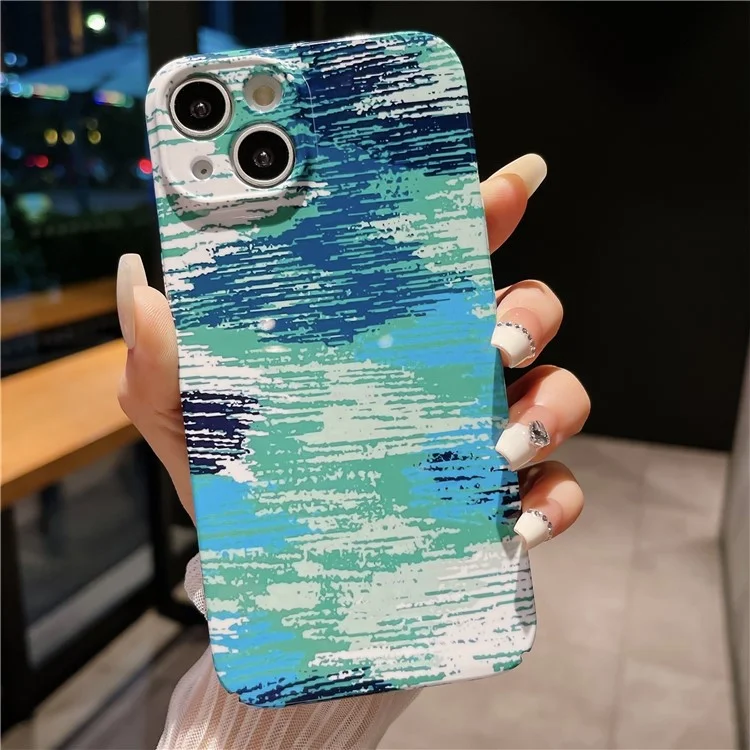 Per iPhone 14 Hard PC Back Cover Camouflage Pattern Printing Protective Phone Case - Style A