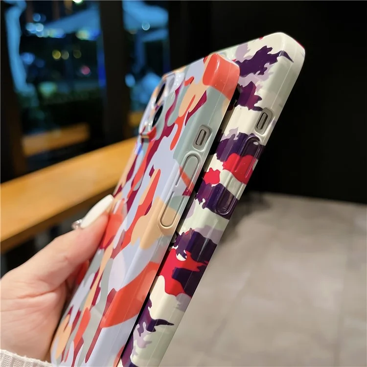 Per iPhone 14 Hard PC Back Cover Camouflage Pattern Printing Protective Phone Case - Style A