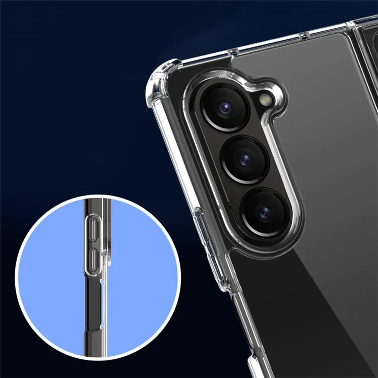 Für Samsung Galaxy Z Fold5 5G HD Clear Phone Case PC+TPU Faltbares Design Handyhülle
