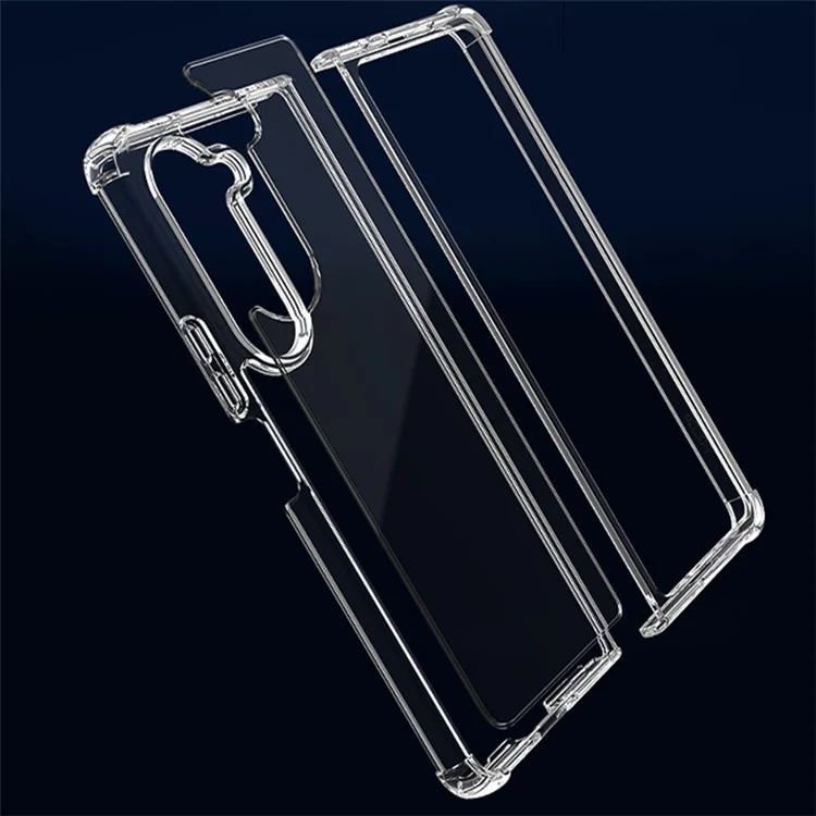 Für Samsung Galaxy Z Fold5 5G HD Clear Phone Case PC+TPU Faltbares Design Handyhülle