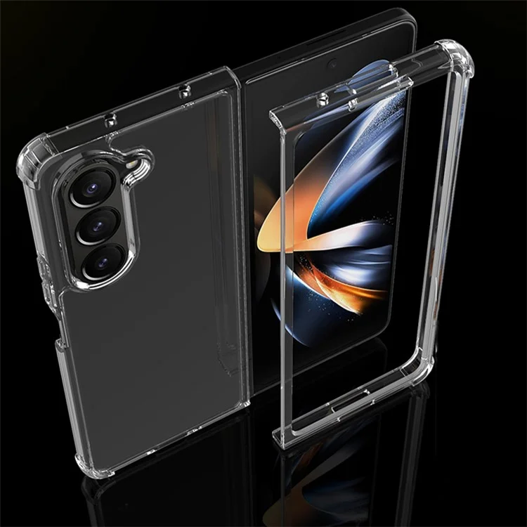 Für Samsung Galaxy Z Fold5 5G HD Clear Phone Case PC+TPU Faltbares Design Handyhülle