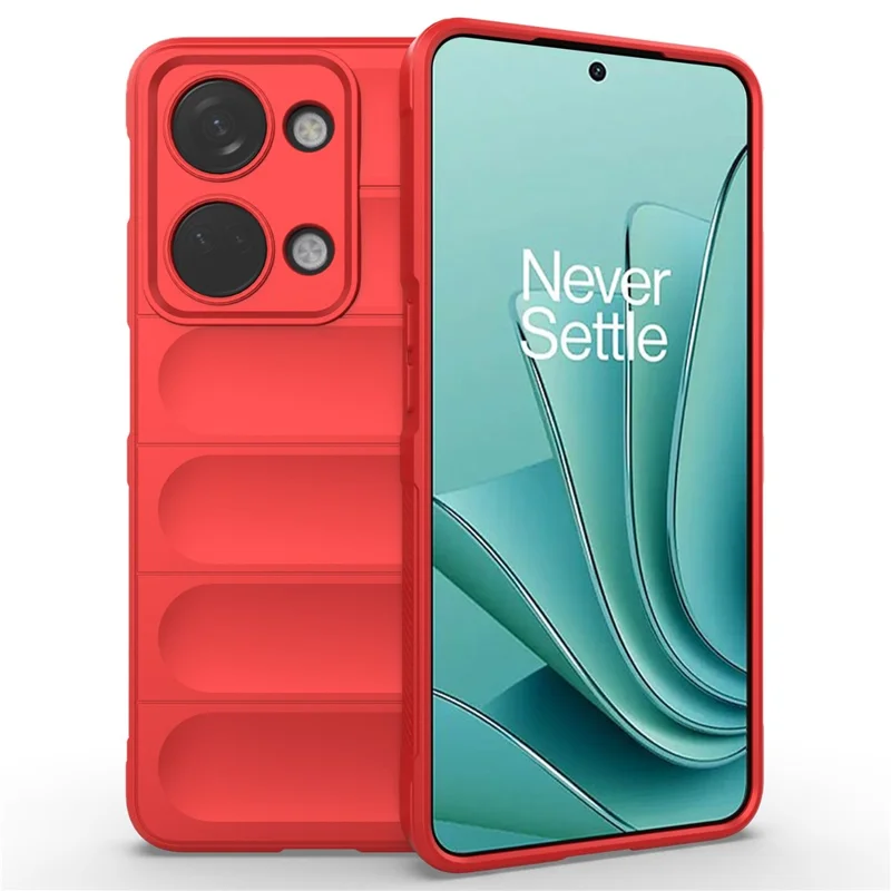 Capa de Telemóvel Macia em TPU à Prova de Quedas para OnePlus Nord 3 5G / Ace 2V, Capa Traseira Resistente de Proteção - Vermelho