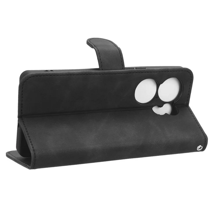 Pour TECNO Camon 20 4G / Camon 20 Premier 5G Étui en cuir avec support Portefeuille Peau de contact Housse de téléphone - Noir