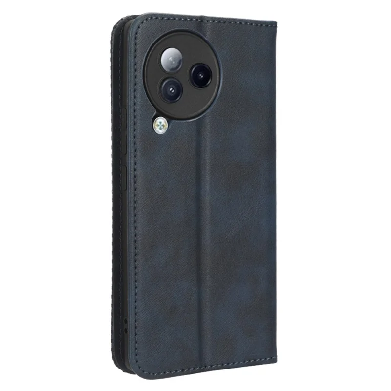 For Xiaomi Civi 3 5G Retro Phone Case Stand PU Leather Wallet Mobile Phone Anti-Scratch Cover - Blue