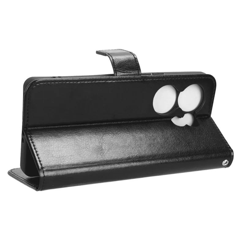 Per TECNO Camon 20 Premier 5G CK9n Custodia per telefono Crazy Horse Texture PU Pelle Stand Portafoglio Shell - Nero