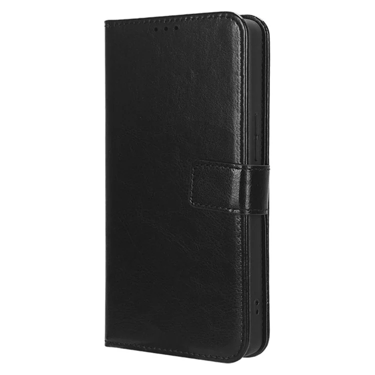 Per TECNO Camon 20 Premier 5G CK9n Custodia per telefono Crazy Horse Texture PU Pelle Stand Portafoglio Shell - Nero