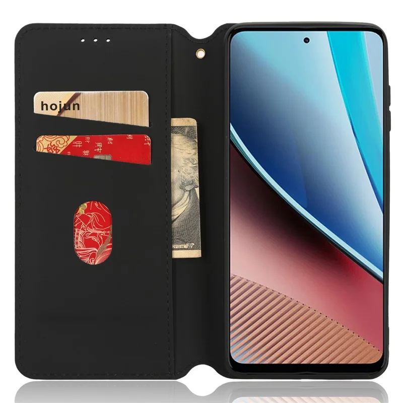 For Motorola Moto G Stylus (2023) Stand Case Rhombus Imprinted Shell PU Leather Phone Cover - Red
