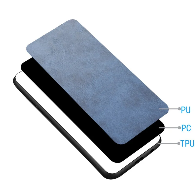 For Xiaomi 13 Ultra Cowhide Texture Phone Cover PU Leather Coated TPU+PC Mobile Case - Blue