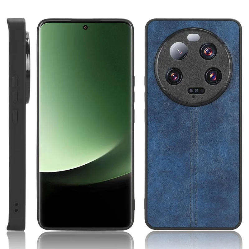 For Xiaomi 13 Ultra Cowhide Texture Phone Cover PU Leather Coated TPU+PC Mobile Case - Blue