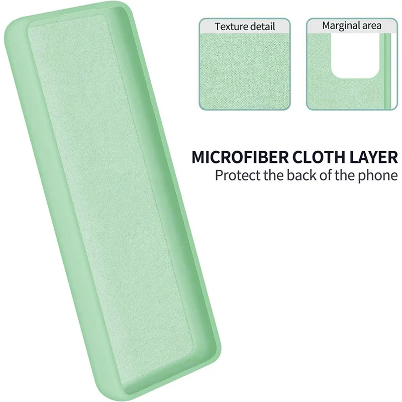 Para Samsung Galaxy F14 5G Anti-Poeira Capa de Telefone de Silicone Líquido Suave Forro de Telefone com Alça - Verde