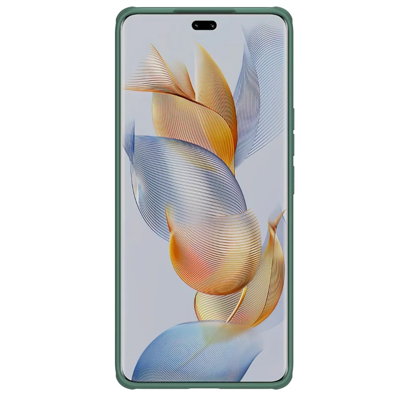 NILLKIN Frosted Shield Pro for Honor 90 Pro Matte Phone Case PC+TPU Magnetic Car Mount Phone Cover - Green