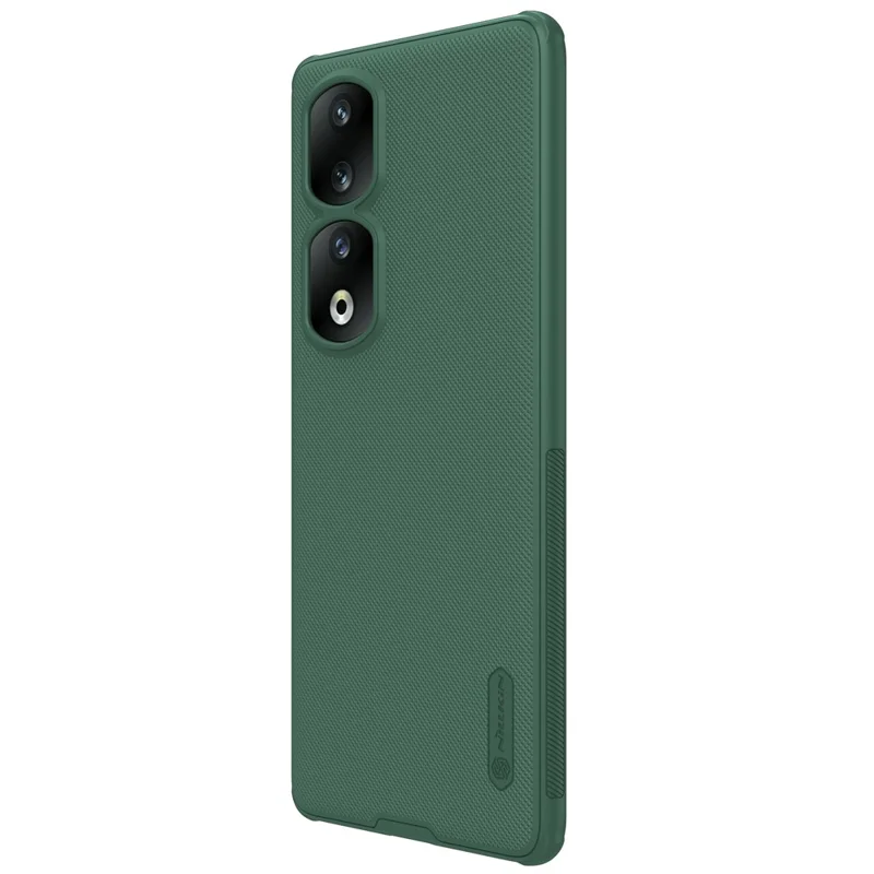 NILLKIN Frosted Shield Pro for Honor 90 Pro Matte Phone Case PC+TPU Magnetic Car Mount Phone Cover - Green